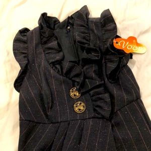 Voom by Joy Han NWT ruffle glitter pinstripe dress